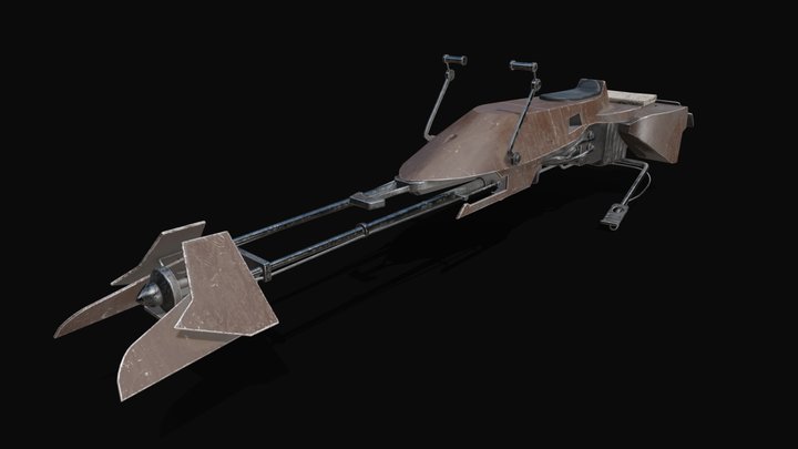 Star Wars Speeder Bike 3D Model