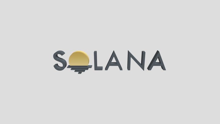 Solana 3D logo 3D Model
