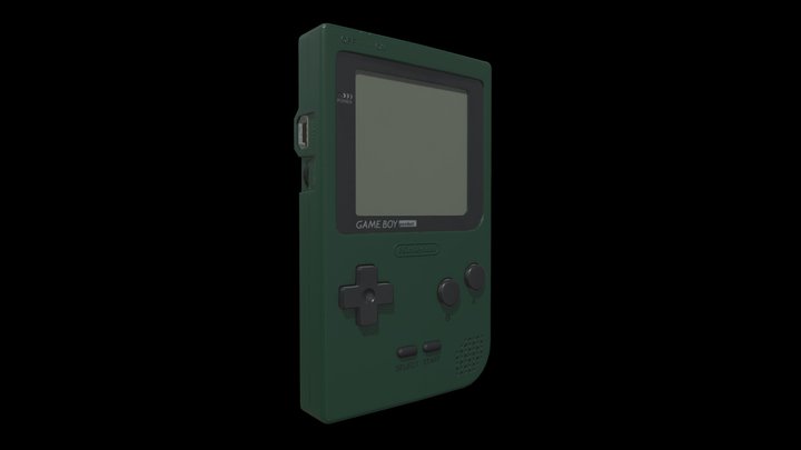 Render (Game-Ready) _ Nintendo "GameBoy-Pocket" 3D Model