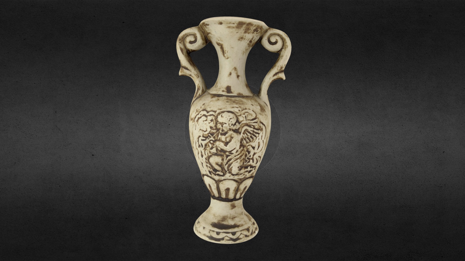 3D model Angel Vase - This is a 3D model of the Angel Vase. The 3D model is about a vase with a handle.