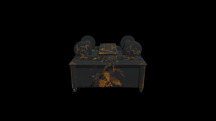 紙調琴 / Shichō-kin (Japanese old musical box) 3D Model