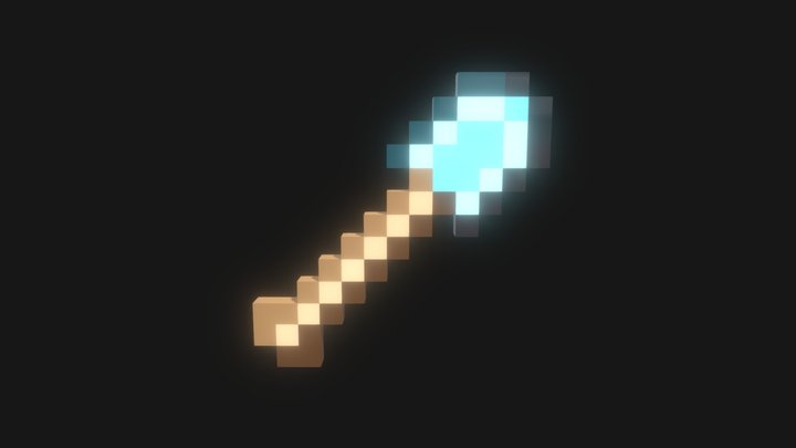Minecraft-style Diamond Shovel