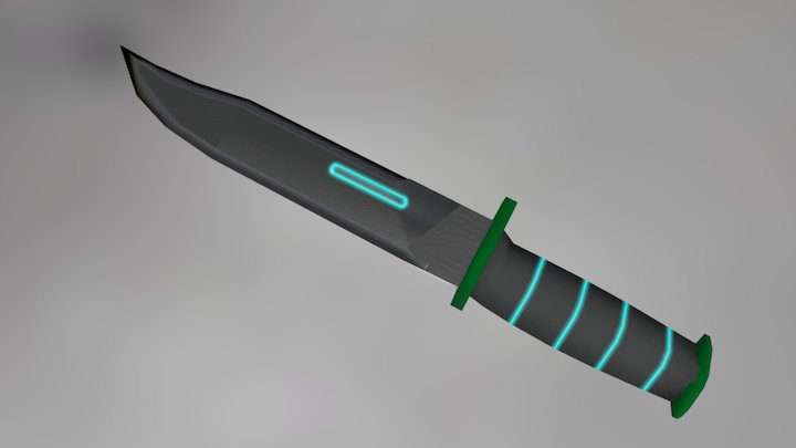 LowPolyMilitaryKnife 3D Model