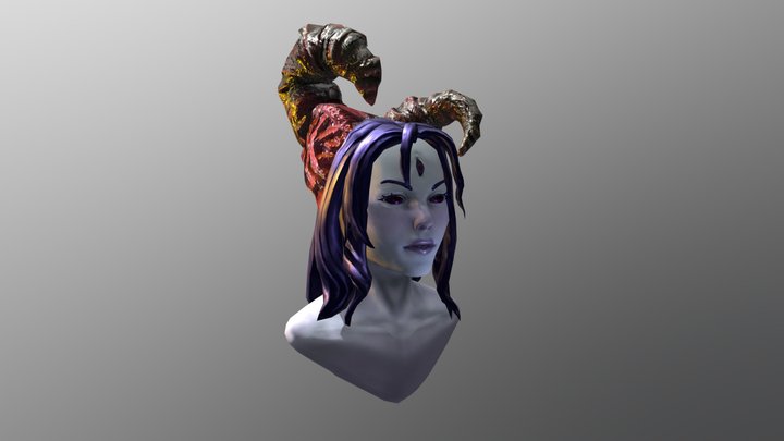 Bust Sculpt: Mutant Lady 3D Model