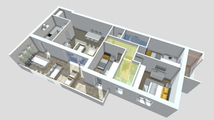 Singola unità immobiliare 3D Model