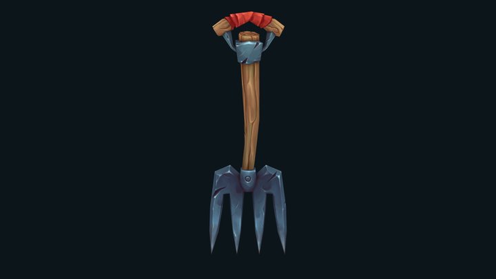Stylized Pitchfork 3D Model