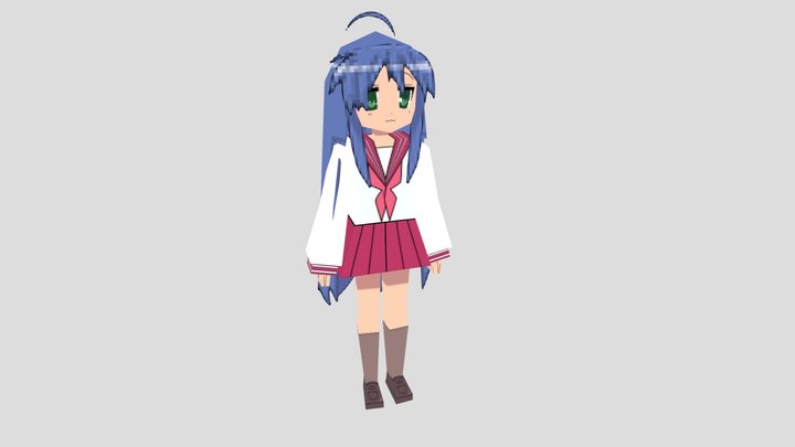Izumi Konata - PS1 Graphics 3D Model