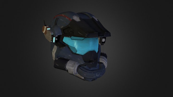 Halo Reach Commando Helm V3 all mods 3D Model