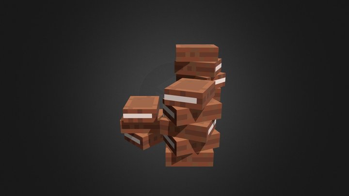 Book Stack 3D Model