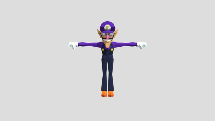 ds-dsi-super-mario-64-ds-waluigi 3D Model