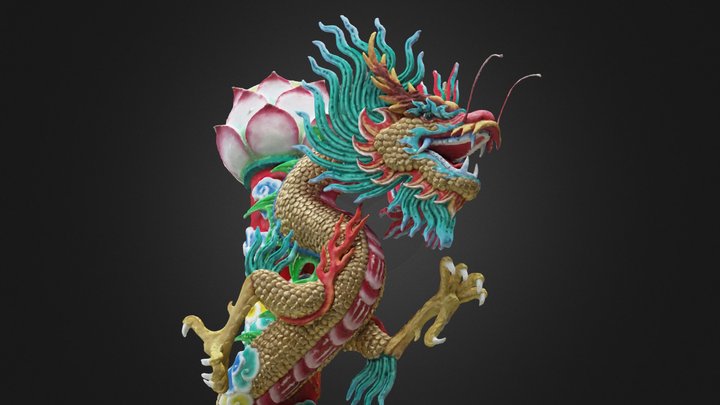 Dragon pillars (Long Zhu) 3D Model