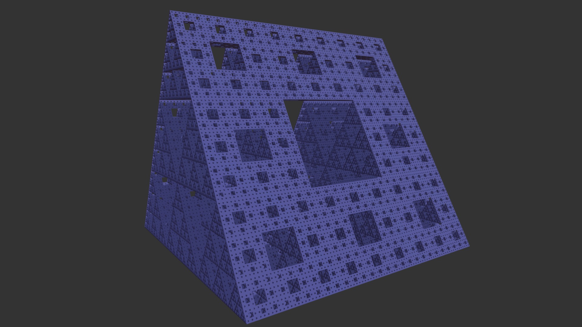 3D model Crossed Menger stage 4 - This is a 3D model of the Crossed Menger stage 4. The 3D model is about calendar.