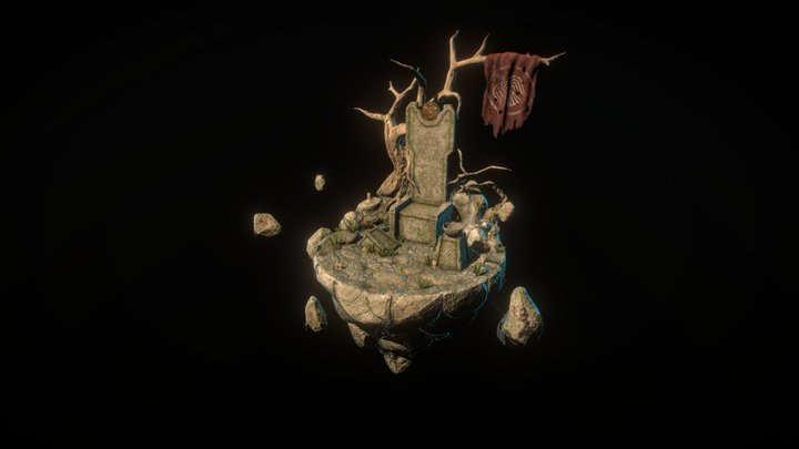 Viking throne 3D Model