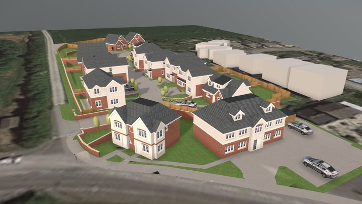 Site And Houses V13 3D Model