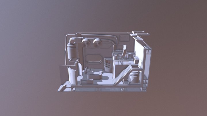Student room in the futur 3D Model