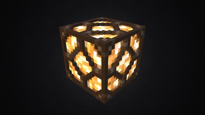 Minecraft Redstone Lamp 3D Model