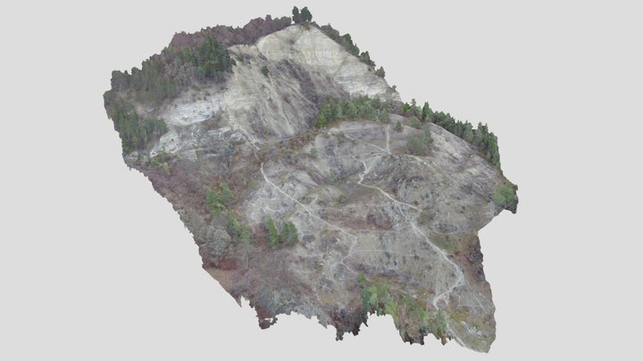 Dohlenstein landslide, Kahla, Thuringia 3D Model