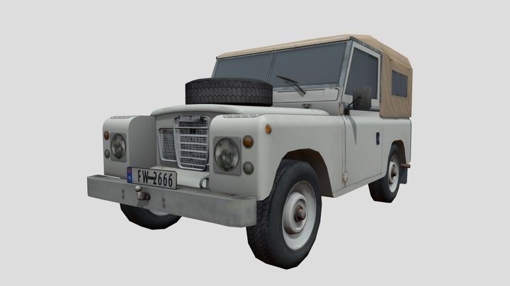 Land Rover serie 3: low poly 3D Model