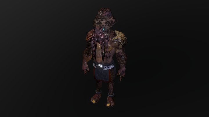 Cthuloid Brawler 3D Model