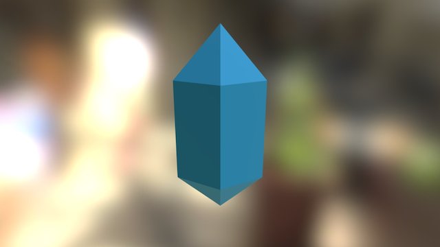 Low Poly Symmetrical Crystal 3D Model