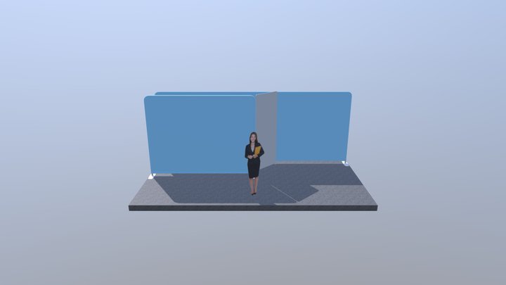 Wave Line 10x20 booth 3D Model
