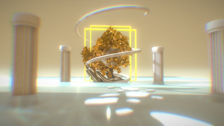 Retro tree 3D Model