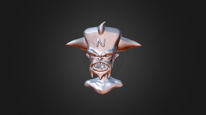Dr. Neo Cortex Head Sculpt 3D Model
