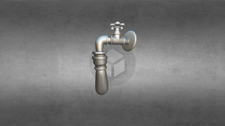 Industrial Pipe Sconce 3D Model