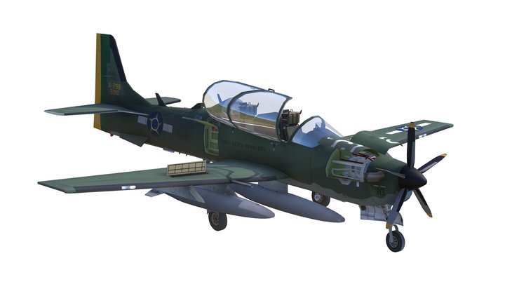 Embraer A-29B Super Tucano FAB 5910 3D Model