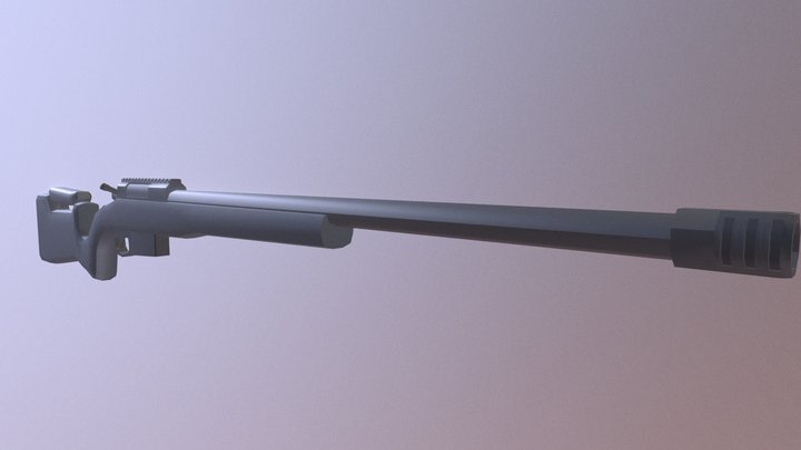 Low poly M24 3D Model