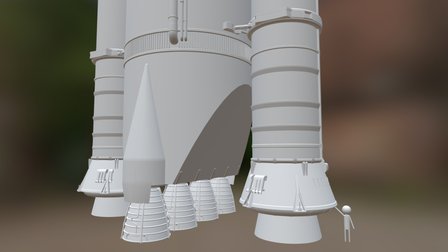 Jupiter-140 Cargo - Untextured 3D Model