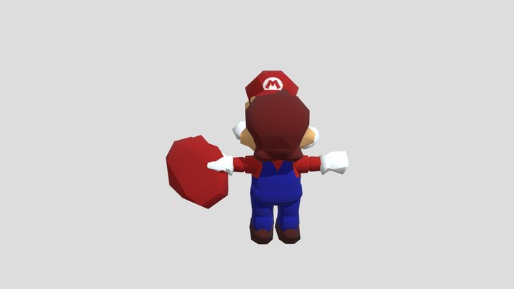 bodyless mario fights mario with no hat on 3D Model