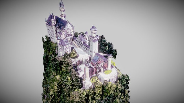 Castle Neuschwanstein Low Poly 3D Model