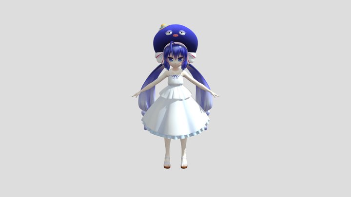 Otomachi Una One Piece Dress 3D Model
