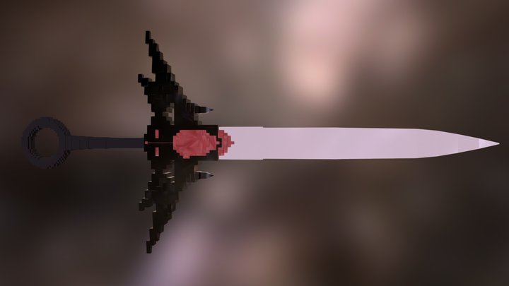 Block Dragon Sword 3D Model