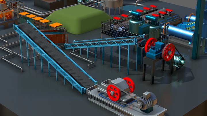 Copper Production using Hydrometallurgy Method 3D Model