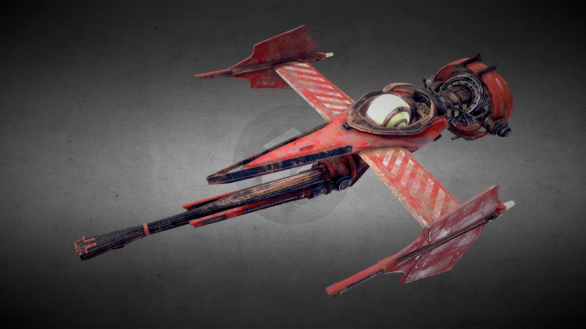 Cowboy Bebop Spike´s ship (Swordfish) - 3D model by JhosserLab  (@JhosserLab) [1585b92]