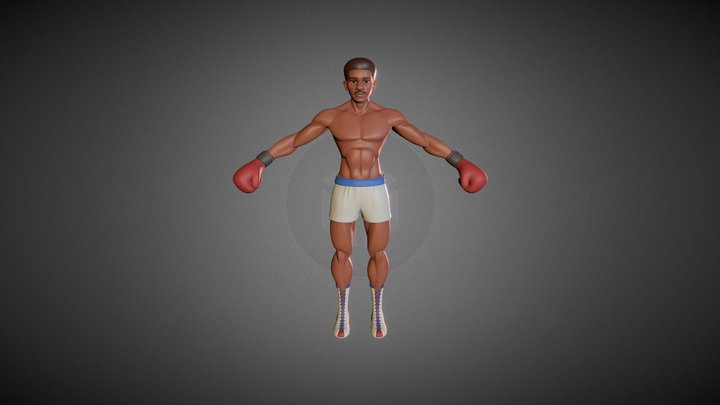 Boxer Boy 3D Model