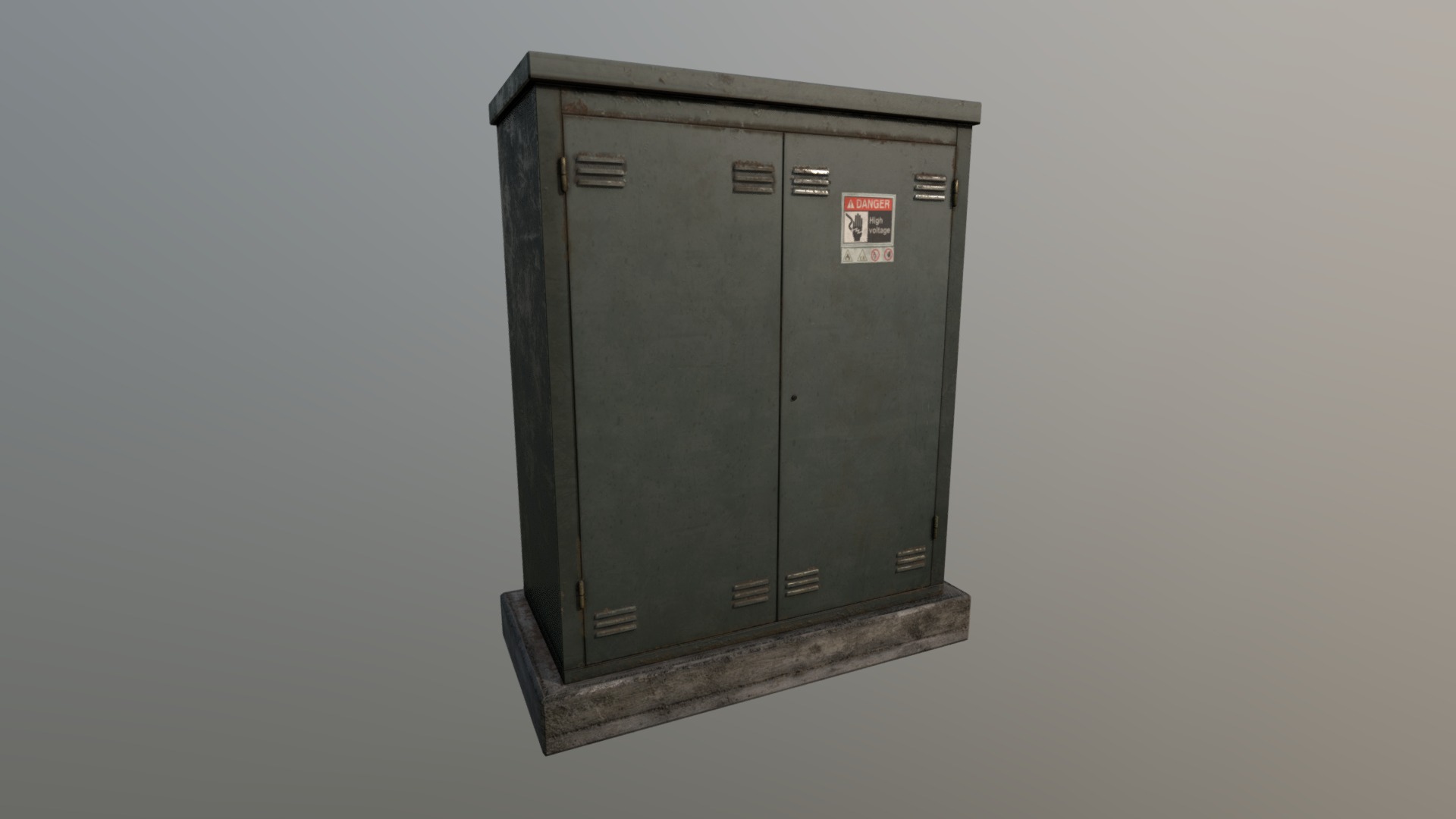 3D model Electric Box - This is a 3D model of the Electric Box. The 3D model is about a black rectangular object.