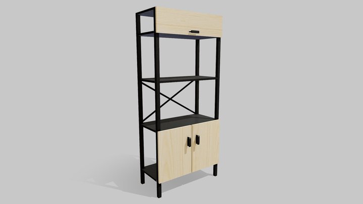 Ikea BROR shelving unit modification 3D Model