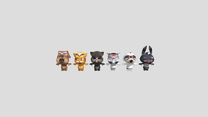My Talking Tom and Friends Glitched – Free 3D Model STL