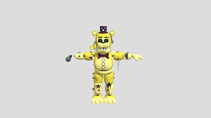 Star Old Fredbear 3D Model
