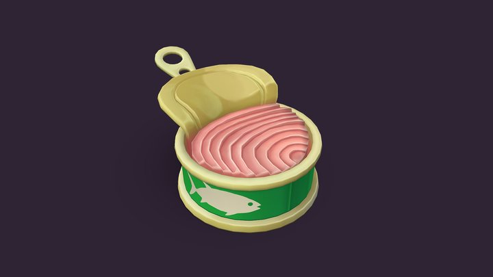 Stylized Canned Tuna 3D Model