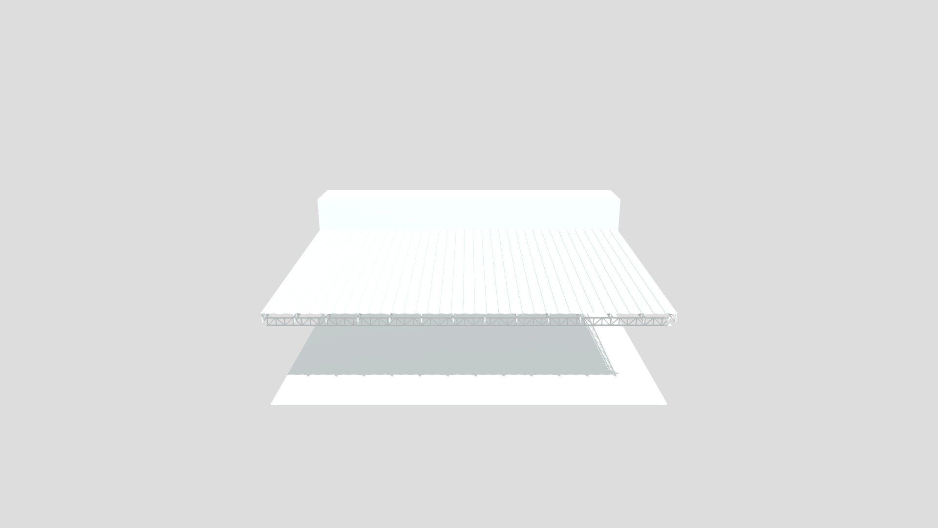 Garage Roof Metal Frame Trusses And Tiles
