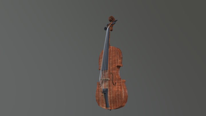 Violin - Baking Pass 3D Model