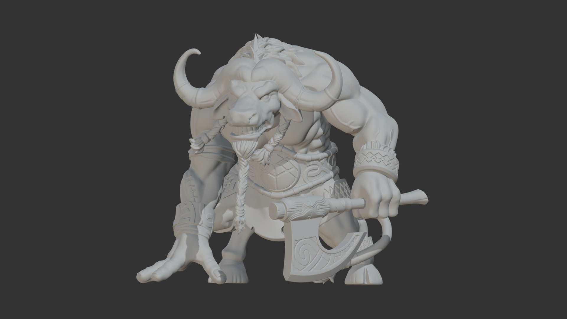 Buffalo warrior - 3D model by Bendb [b8274f1] - Sketchfab