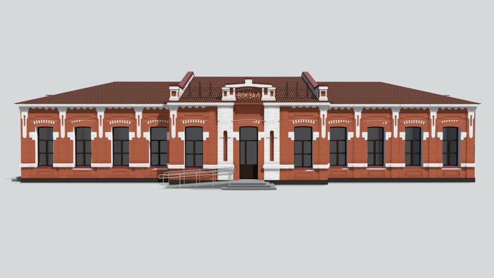 Железнодорожный вокзал. Заводоуковск 3D Model