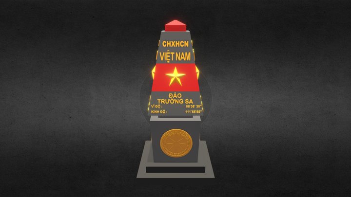 Mô hình 3D CỘT CỜ TRƯỜNG SA - VIỆT NAM 3D Model