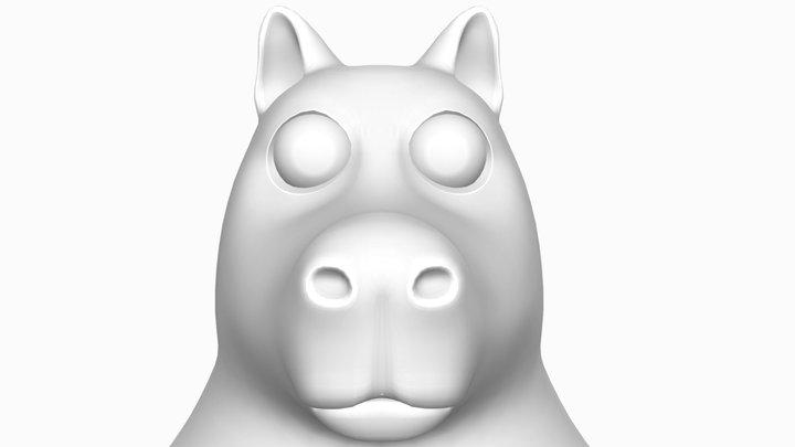 Capybara Wireframe 3D Model