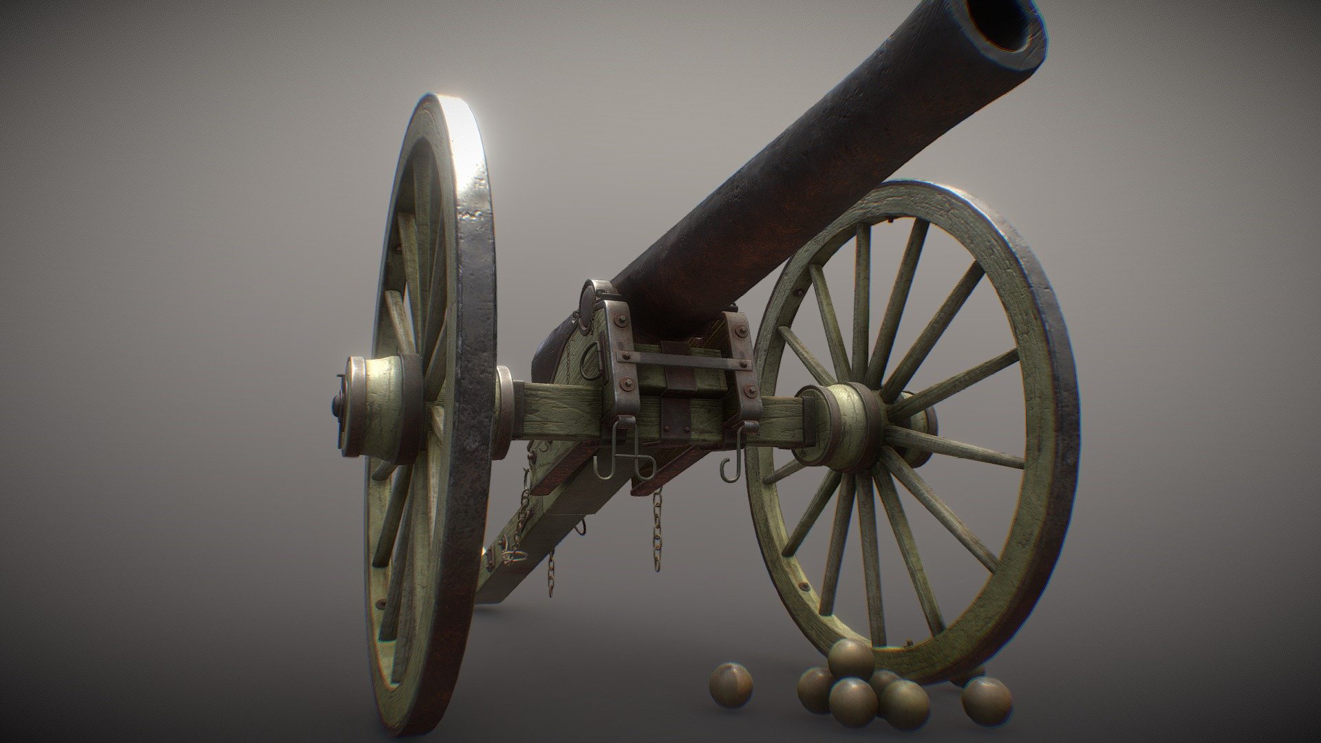 M1857 12-pounder Napoleon Cannon - Buy Royalty Free 3D model by Ioana ...